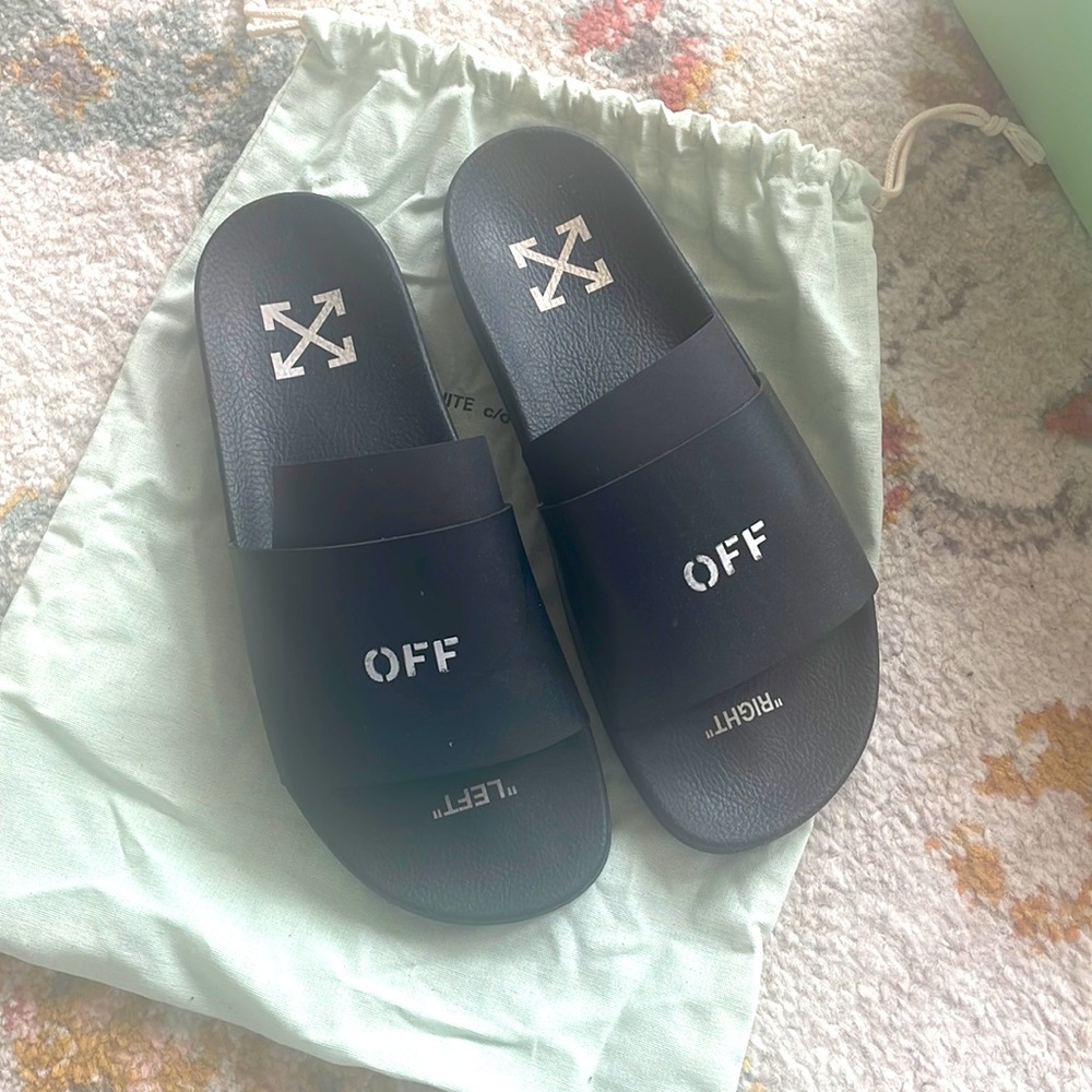 OFF-WHITE MENS OFF STAMP SLIDES SZ 8.5 US